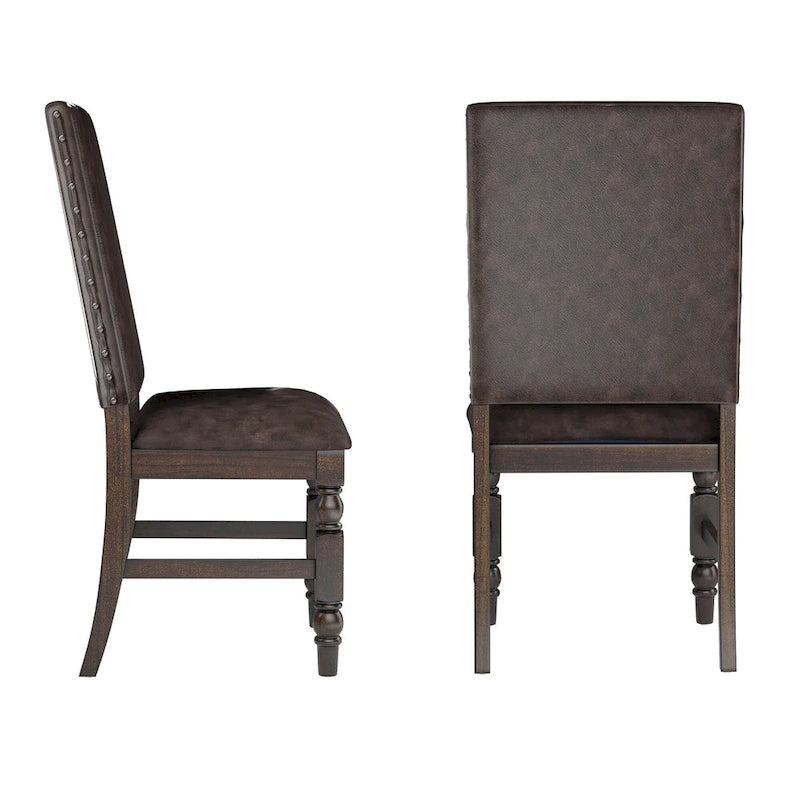 Lubeck Nailhead Upholstered Dining Chairs (Set of 2)
