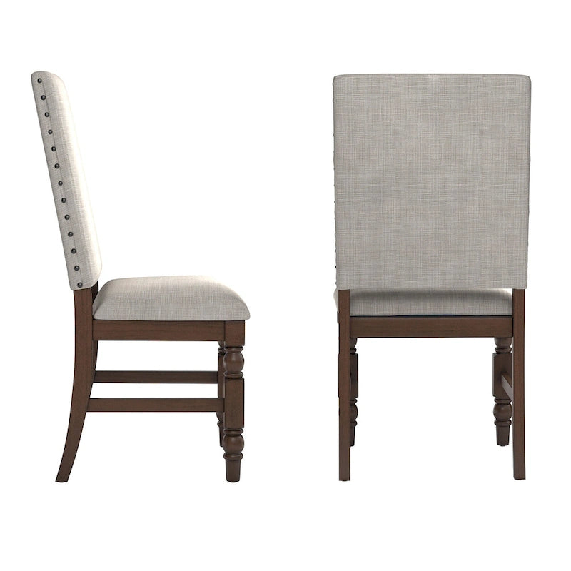 Lubeck Nailhead Upholstered Dining Chairs (Set of 2)