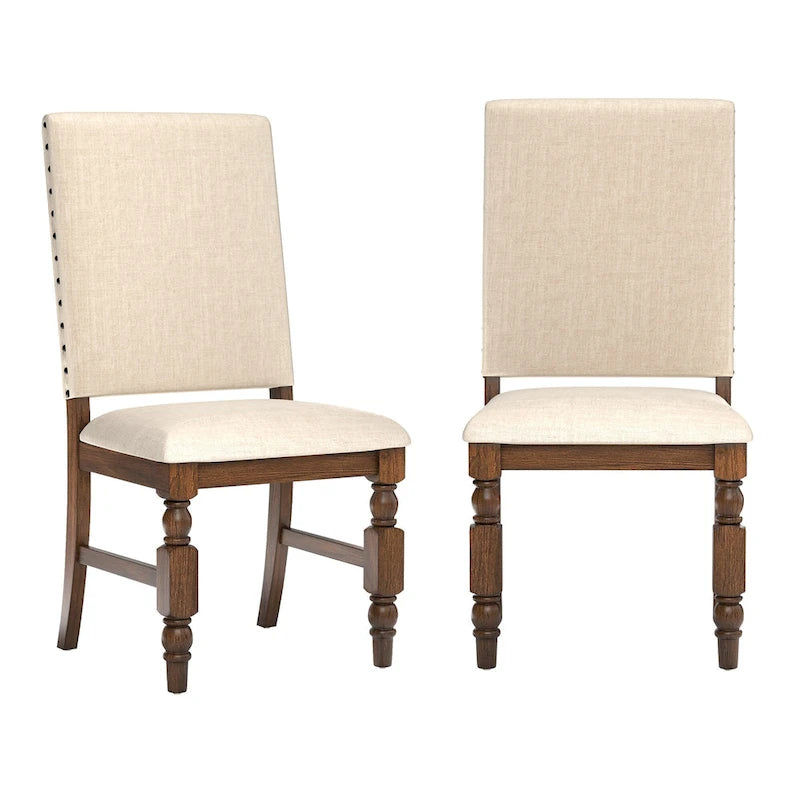 Lubeck Nailhead Upholstered Dining Chairs (Set of 2)