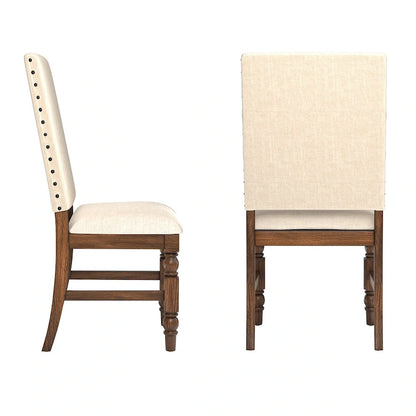 Lubeck Nailhead Upholstered Dining Chairs (Set of 2)