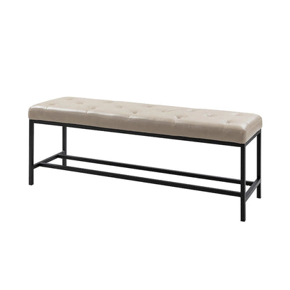 Horst 50 in.W Contemporary Upholstered Bench with Metal Legs by HULALA HOME