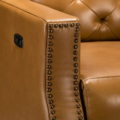 Alina 31.50Wide Genuine Leather Power Recliner with USB Port, Set of 2