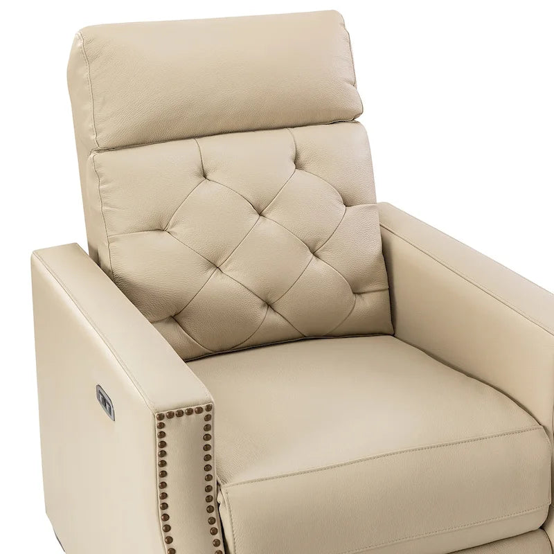 Alina 31.50Wide Genuine Leather Power Recliner with USB Port, Set of 2