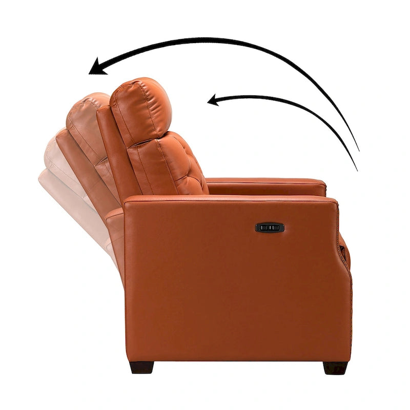 Alina 31.50Wide Genuine Leather Power Recliner with USB Port, Set of 2