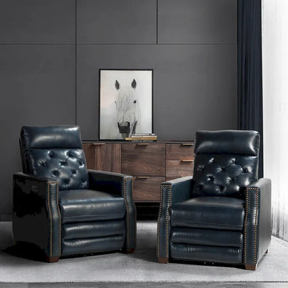 Alina 31.50Wide Genuine Leather Power Recliner with USB Port, Set of 2