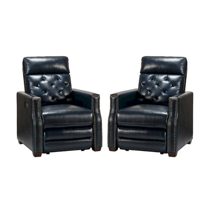 Alina 31.50Wide Genuine Leather Power Recliner with USB Port, Set of 2