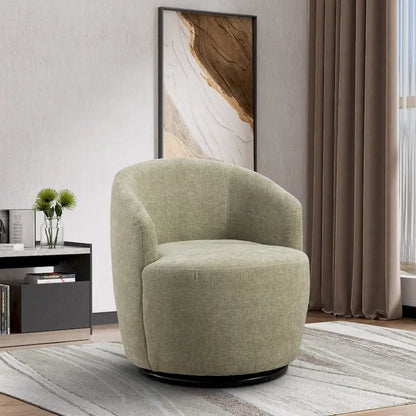 Ouyessir Accent Upholstered Round Velvet 360 Degree Swivel Sofa Chairs