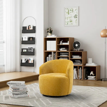 Ouyessir Accent Upholstered Round Velvet 360 Degree Swivel Sofa Chairs