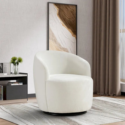 Ouyessir Accent Upholstered Round Velvet 360 Degree Swivel Sofa Chairs