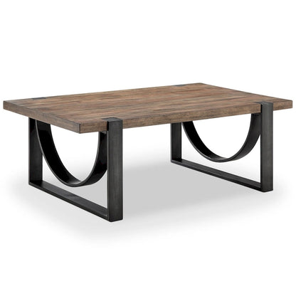 Bowden Industrial Rustic Honey Rectangular Coffee Table
