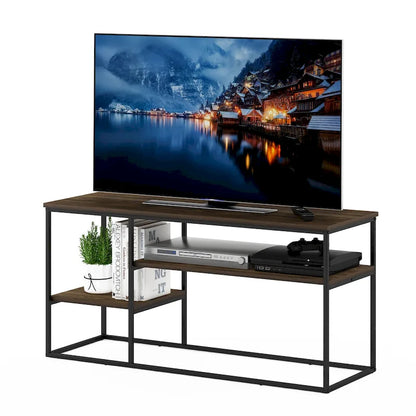 Furinno Moretti Modern Lifestyle TV Stand for TV up to 50 Inch, Columbia Walnut