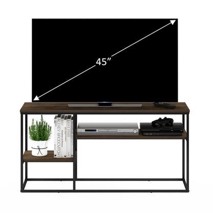 Furinno Moretti Modern Lifestyle TV Stand for TV up to 50 Inch, Columbia Walnut