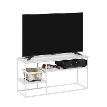 Furinno Moretti Modern Lifestyle TV Stand for TV up to 50 Inch, Columbia Walnut