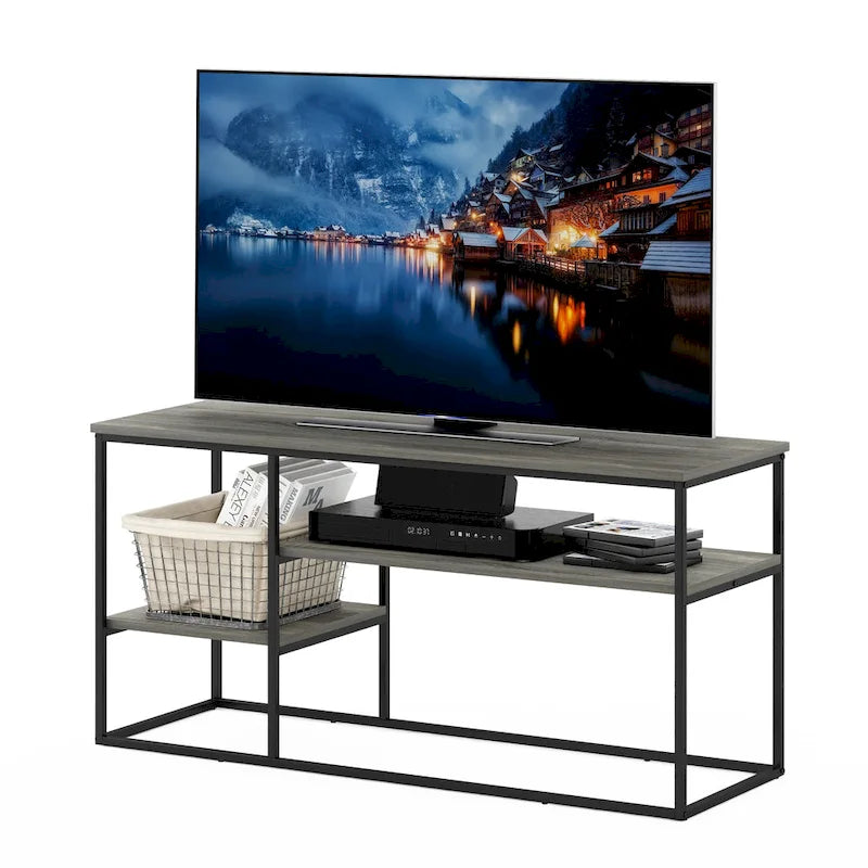 Furinno Moretti Modern Lifestyle TV Stand for TV up to 50 Inch, Columbia Walnut