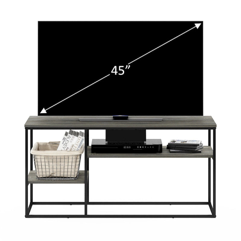 Furinno Moretti Modern Lifestyle TV Stand for TV up to 50 Inch, Columbia Walnut