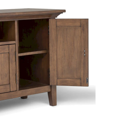 WYNDENHALL Mansfield SOLID WOOD 72 inch Wide Transitional TV Media Stand For TVs up to 80 inches - 72 W x 16.5 D x 26 H