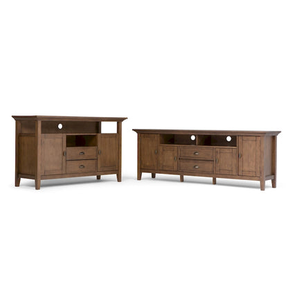 WYNDENHALL Mansfield SOLID WOOD 72 inch Wide Transitional TV Media Stand For TVs up to 80 inches - 72 W x 16.5 D x 26 H
