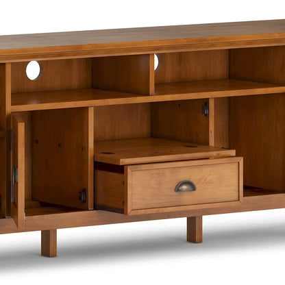 WYNDENHALL Mansfield SOLID WOOD 72 inch Wide Transitional TV Media Stand For TVs up to 80 inches - 72 W x 16.5 D x 26 H