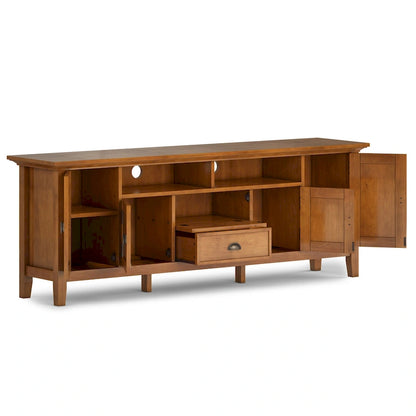 WYNDENHALL Mansfield SOLID WOOD 72 inch Wide Transitional TV Media Stand For TVs up to 80 inches - 72 W x 16.5 D x 26 H