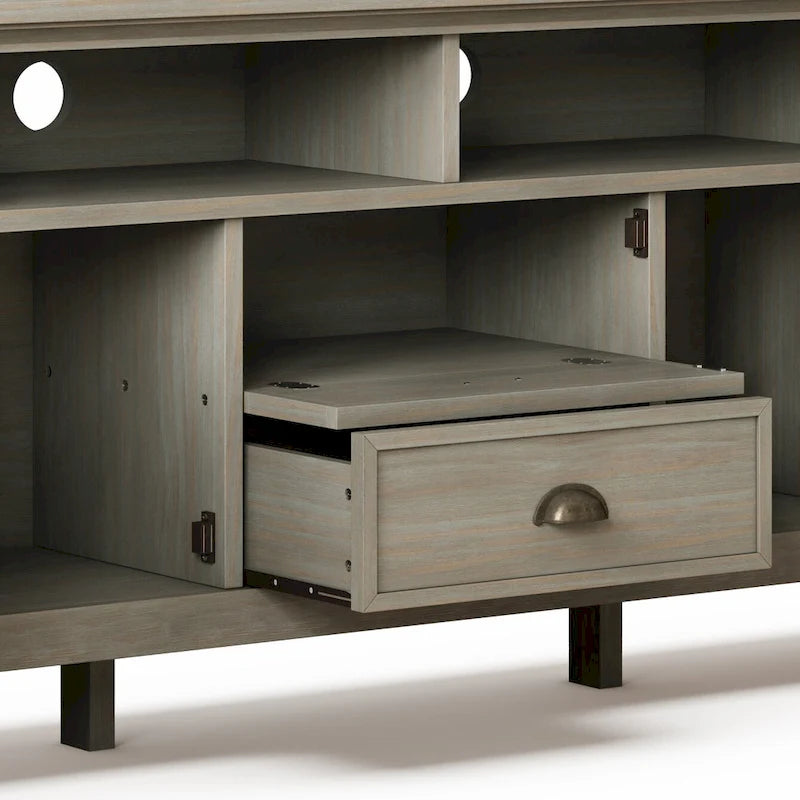 WYNDENHALL Mansfield SOLID WOOD 72 inch Wide Transitional TV Media Stand For TVs up to 80 inches - 72 W x 16.5 D x 26 H