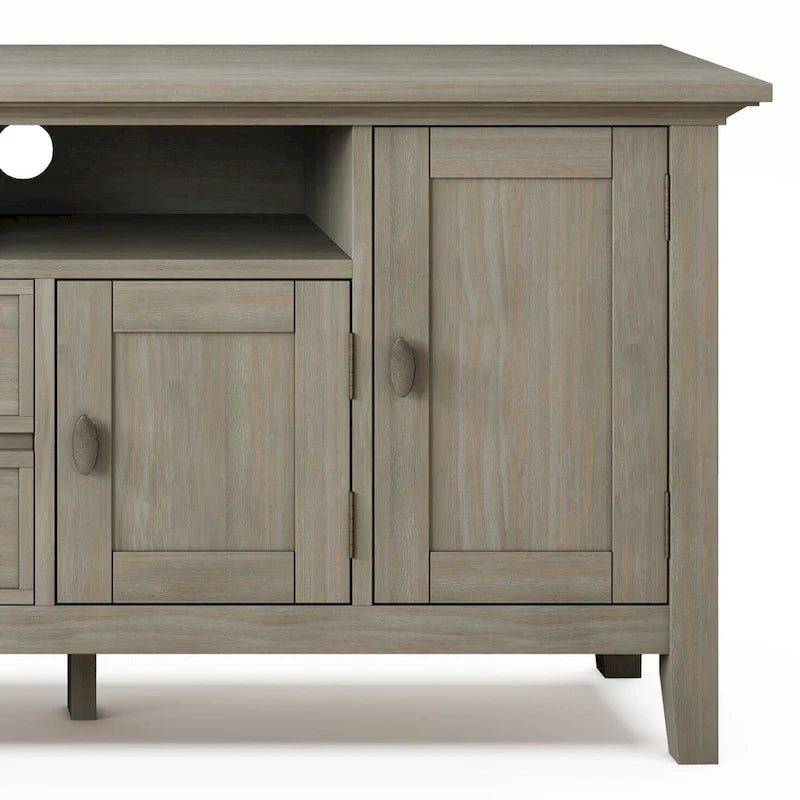 WYNDENHALL Mansfield SOLID WOOD 72 inch Wide Transitional TV Media Stand For TVs up to 80 inches - 72 W x 16.5 D x 26 H