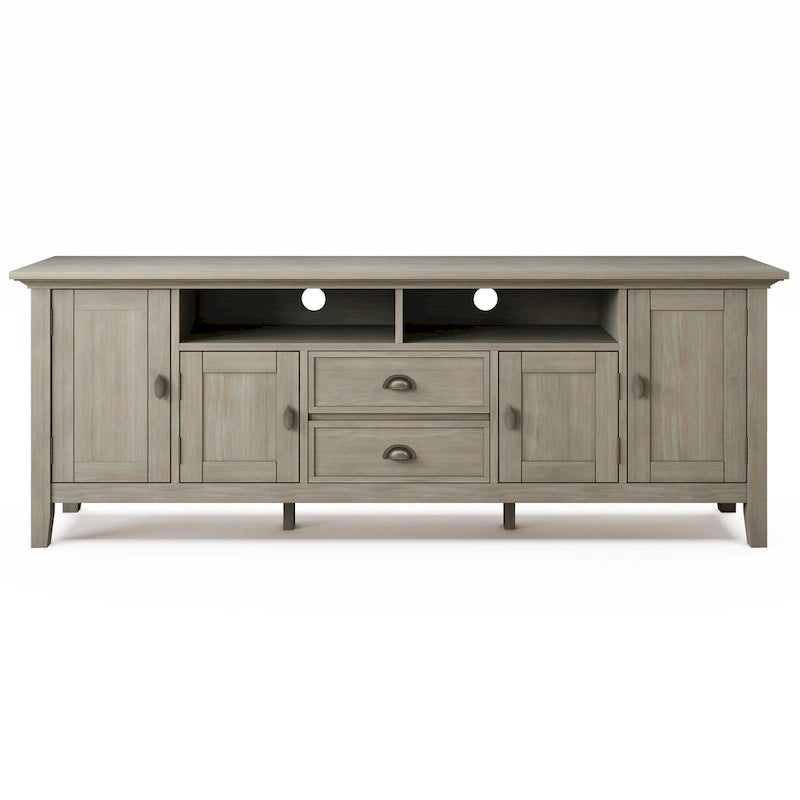 WYNDENHALL Mansfield SOLID WOOD 72 inch Wide Transitional TV Media Stand For TVs up to 80 inches - 72 W x 16.5 D x 26 H