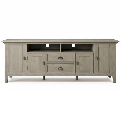WYNDENHALL Mansfield SOLID WOOD 72 inch Wide Transitional TV Media Stand For TVs up to 80 inches - 72 W x 16.5 D x 26 H