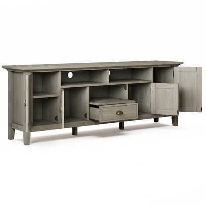 WYNDENHALL Mansfield SOLID WOOD 72 inch Wide Transitional TV Media Stand For TVs up to 80 inches - 72 W x 16.5 D x 26 H