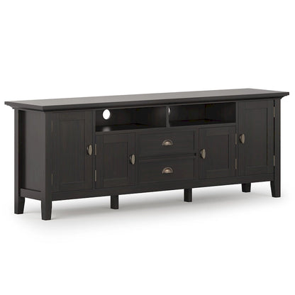 WYNDENHALL Mansfield SOLID WOOD 72 inch Wide Transitional TV Media Stand For TVs up to 80 inches - 72 W x 16.5 D x 26 H