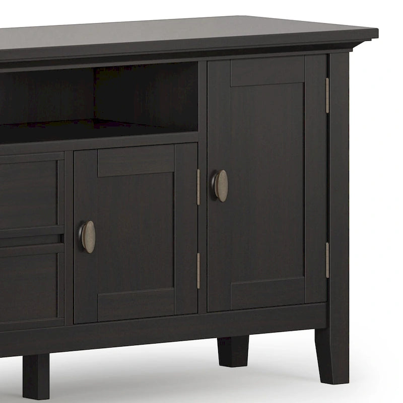 WYNDENHALL Mansfield SOLID WOOD 72 inch Wide Transitional TV Media Stand For TVs up to 80 inches - 72 W x 16.5 D x 26 H