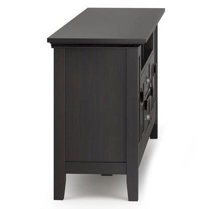 WYNDENHALL Mansfield SOLID WOOD 72 inch Wide Transitional TV Media Stand For TVs up to 80 inches - 72 W x 16.5 D x 26 H