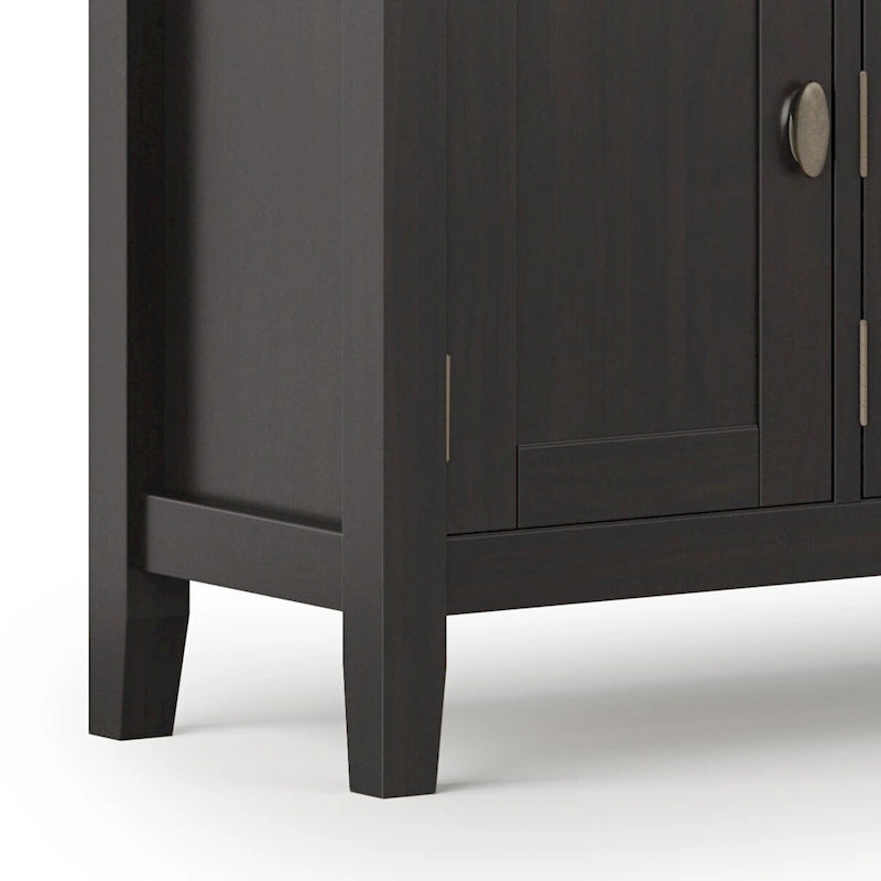 WYNDENHALL Mansfield SOLID WOOD 72 inch Wide Transitional TV Media Stand For TVs up to 80 inches - 72 W x 16.5 D x 26 H