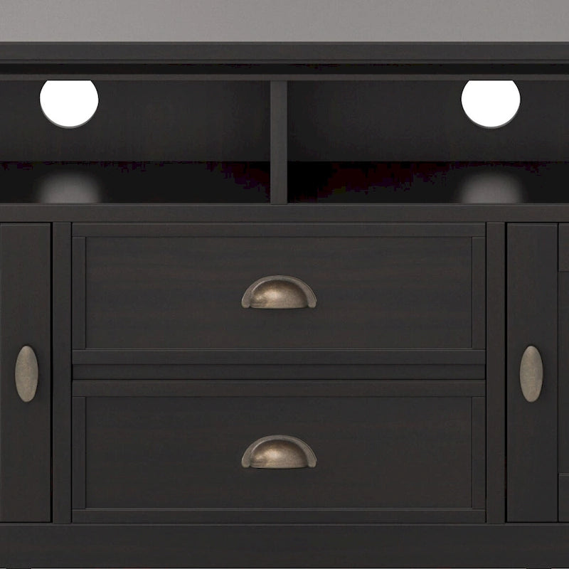 WYNDENHALL Mansfield SOLID WOOD 72 inch Wide Transitional TV Media Stand For TVs up to 80 inches - 72 W x 16.5 D x 26 H