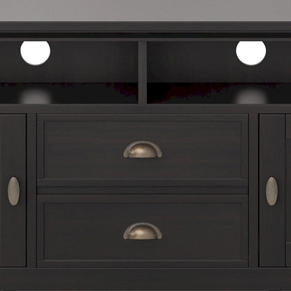 WYNDENHALL Mansfield SOLID WOOD 72 inch Wide Transitional TV Media Stand For TVs up to 80 inches - 72 W x 16.5 D x 26 H