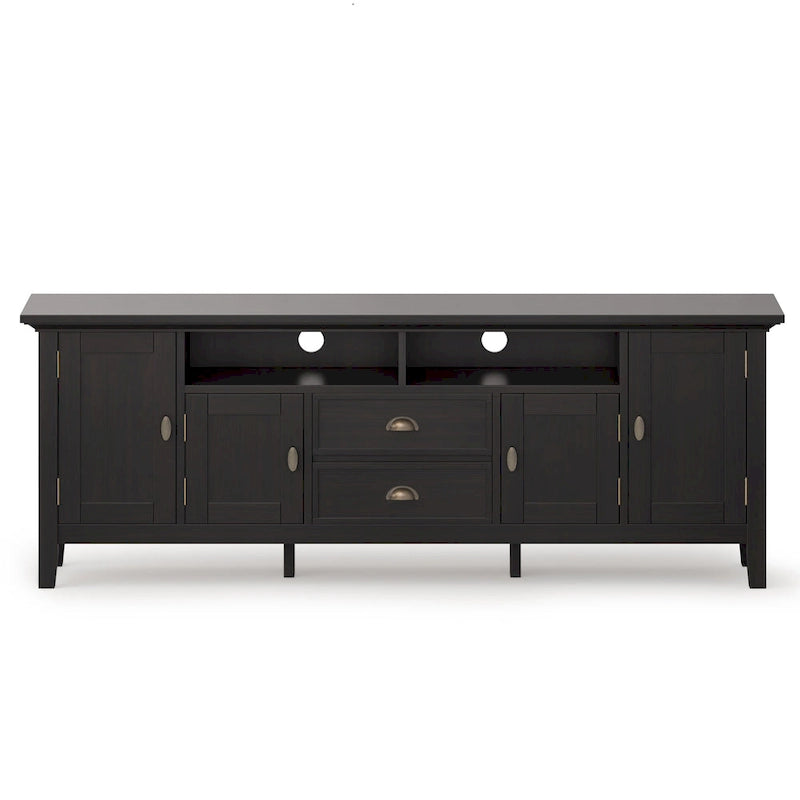 WYNDENHALL Mansfield SOLID WOOD 72 inch Wide Transitional TV Media Stand For TVs up to 80 inches - 72 W x 16.5 D x 26 H