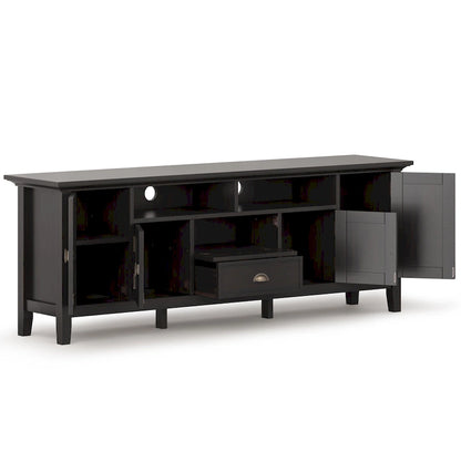 WYNDENHALL Mansfield SOLID WOOD 72 inch Wide Transitional TV Media Stand For TVs up to 80 inches - 72 W x 16.5 D x 26 H