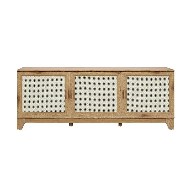 Manhattan Comfort Sheridan 62.99 In. Modern Cane Media Cabinet Console