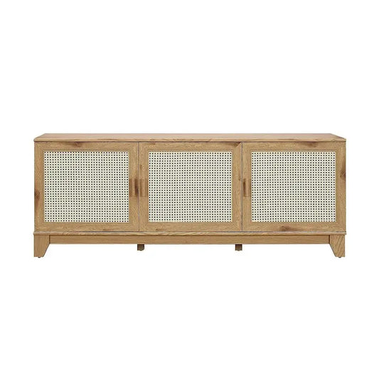 Manhattan Comfort Sheridan 62.99 In. Modern Cane Media Cabinet Console