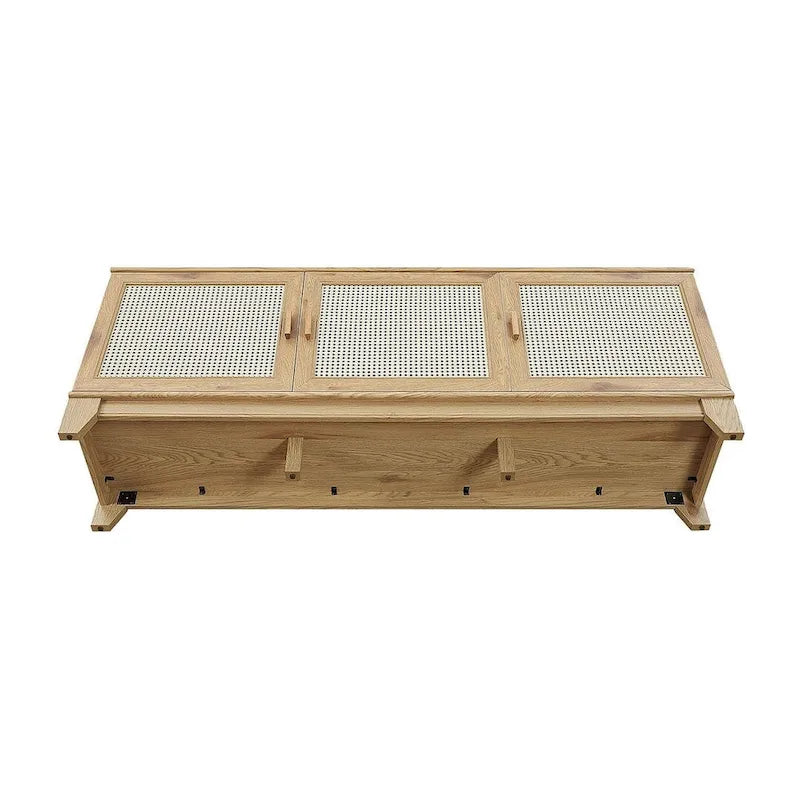 Manhattan Comfort Sheridan 62.99 In. Modern Cane Media Cabinet Console