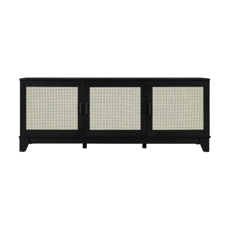 Manhattan Comfort Sheridan 62.99 In. Modern Cane Media Cabinet Console