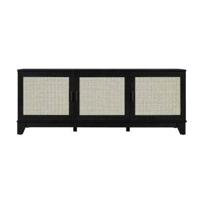 Manhattan Comfort Sheridan 62.99 In. Modern Cane Media Cabinet Console