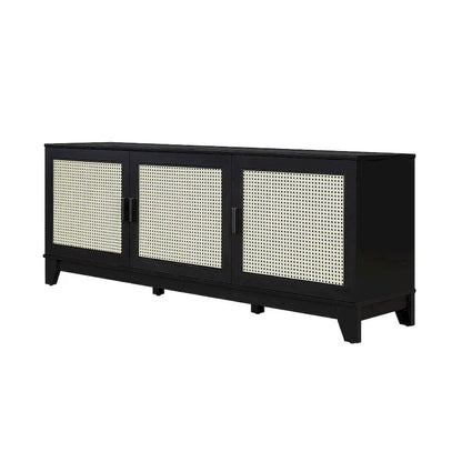 Manhattan Comfort Sheridan 62.99 In. Modern Cane Media Cabinet Console