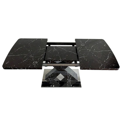 Modern 47.24-62.99 L Marble Square Dining Table