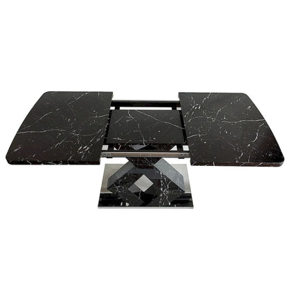 Modern 47.24-62.99 L Marble Square Dining Table