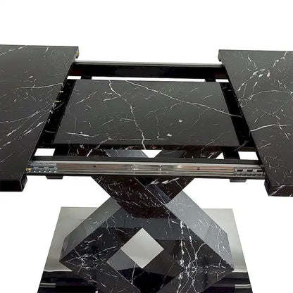 Modern 47.24-62.99 L Marble Square Dining Table