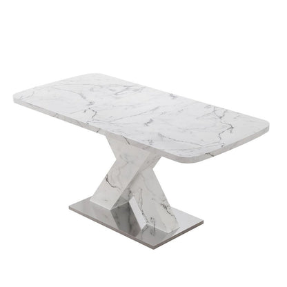 Modern 47.24-62.99 L Marble Square Dining Table