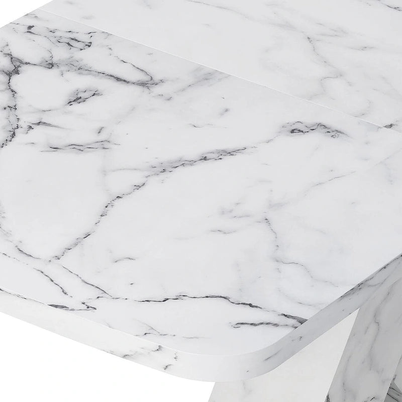 Modern 47.24-62.99 L Marble Square Dining Table
