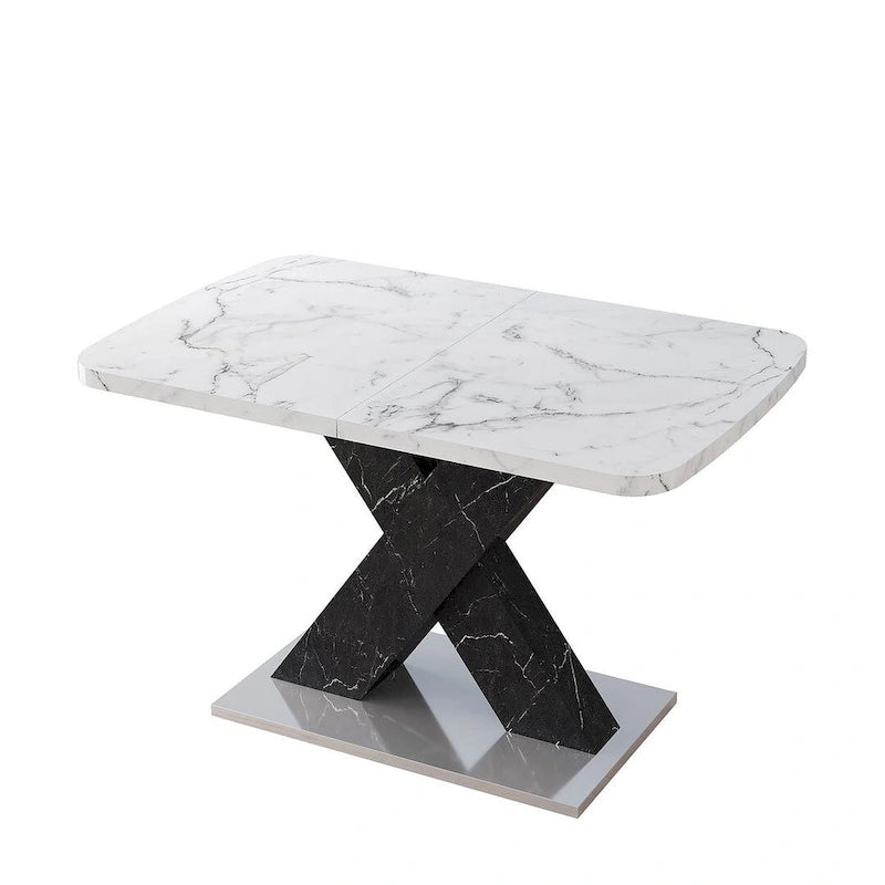 Modern 47.24-62.99 L Marble Square Dining Table