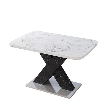 Modern 47.24-62.99 L Marble Square Dining Table