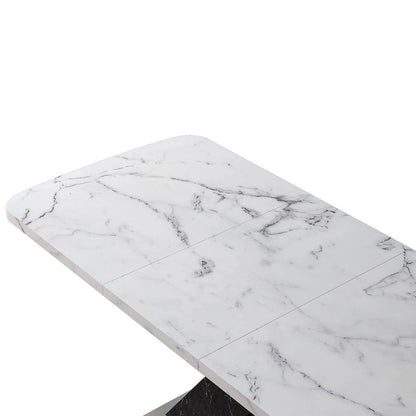 Modern 47.24-62.99 L Marble Square Dining Table